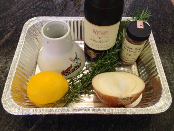 A bottle of booze and a couple things from the yard are all you really need.