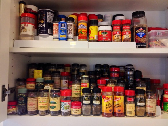 Happiness is an alphabetized spice cupboard.