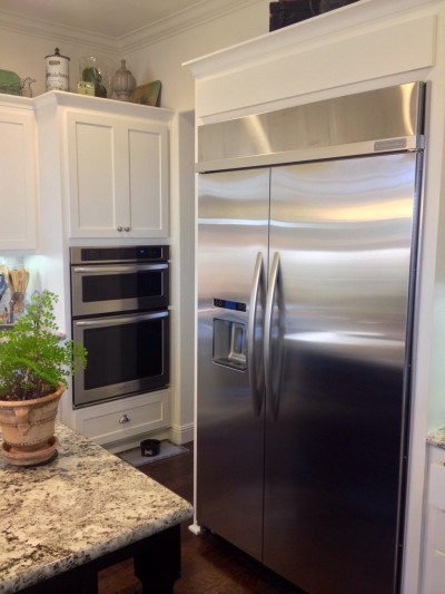 The new fridge is bigger than our old closet.
