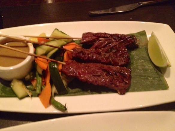 Meat on sticks. Satay is caveman food done all fancy-like.