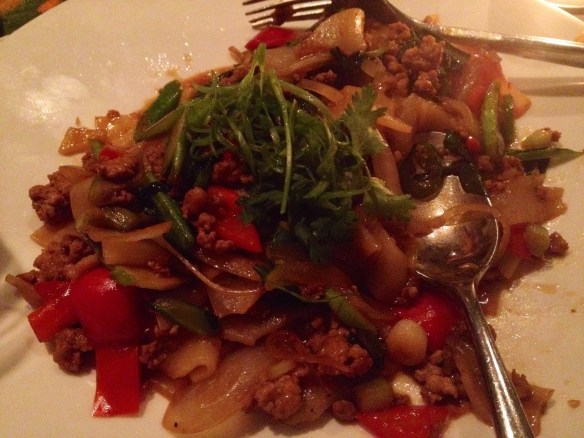 The drunken noodles were mostly just tipsy.