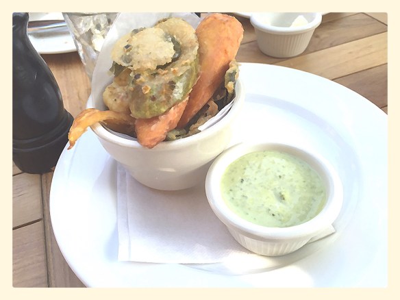 Pickles of frying with Creamy Sauce.