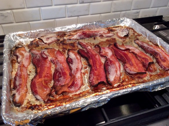 Hmmm, what to do with a spare 1.5 lbs of home-cured bacon? Oh I know.
