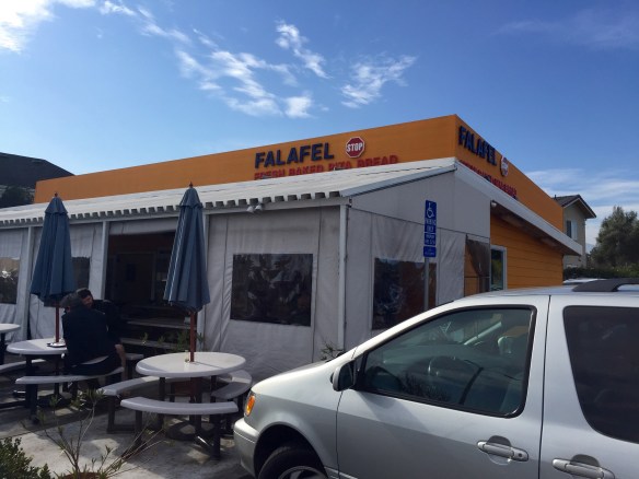 Exactly like Falafel's Drive-In, minus the murals.