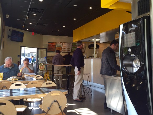 They have one of those awesome a-billion-soft-drinks-in-one-machine things here.