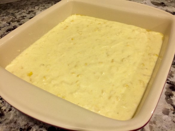 Goo in a casserole dish.