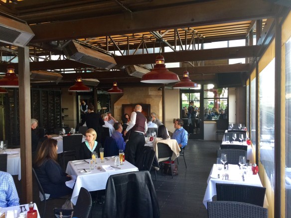 We were banished to the 'outdoor area' which was still quite cozy.