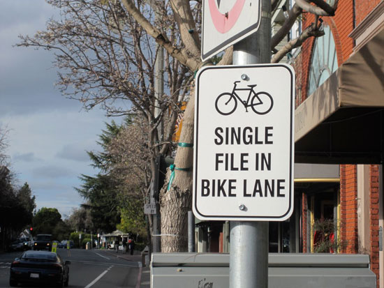 This is an example of a sign that bicycle tourists ignore.